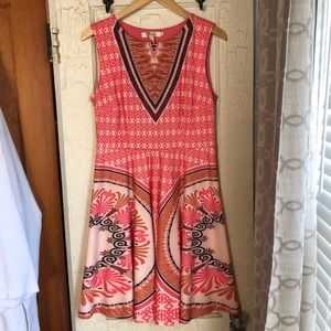 Pink Print Cocktail Dress. Size L